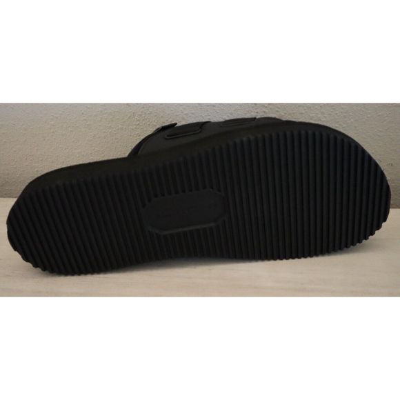 ALLSAINTS 34ZM0293 Men's Sz 10M Black Ryder Suede Drawcord Slide Sandals - Picture 10 of 13